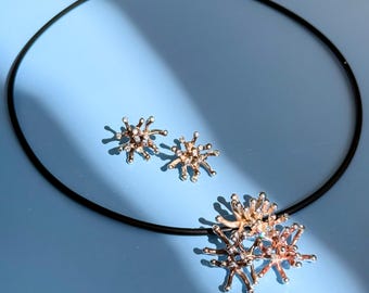 Vintage Sterling Silver Beachy Coral Jewelry found by Willabird Designs Vintage Finds