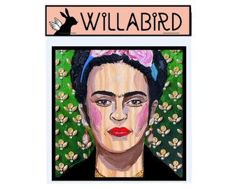 Frida Kahlo Magnet by Willabird Designs Artist Amber Petersen