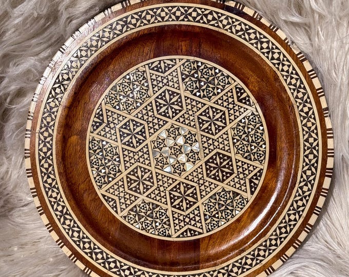 Vintage Moroccan Inlaid Marquetry Hangings found by Willabird Designs Vintage Finds