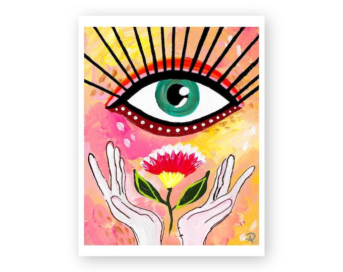 Eye of Protection Eco-Friendly 8x10 Art Print by Willabird Designs Artist Amber Petersen