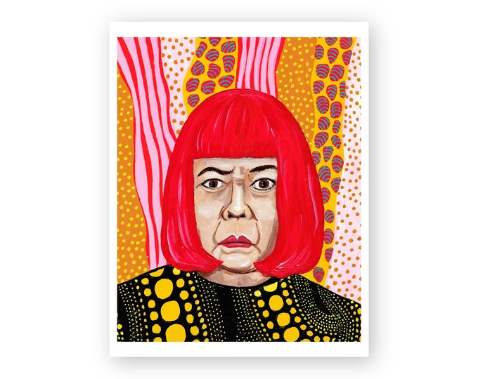 Yayoi Kusama Eco-Friendly 8x10 Art Print by Willabird Designs Artist Amber Petersen