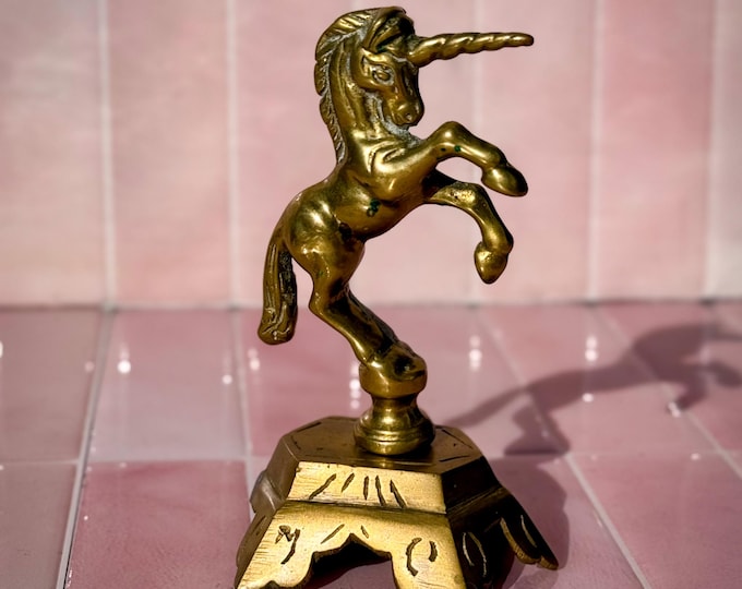 Vintage Brass Unicorn found by Willabird Designs Vintage Finds