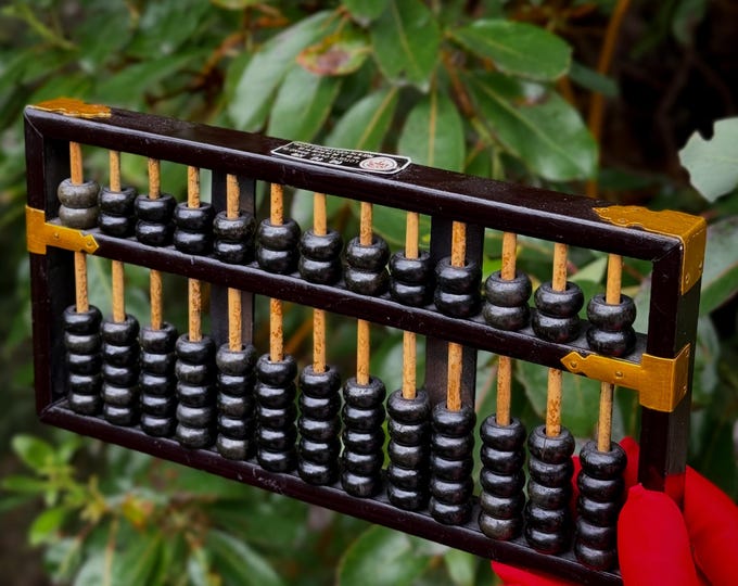 1950’s Chinese Abacus by Lotus Flower Brand found by Willabird Designs Vintage Finds