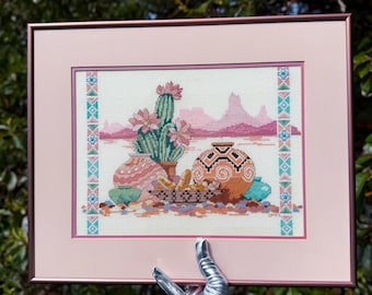Vintage Southwestern Cross-stitch found by Willabird Designs Vintage Finds