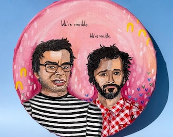 Flight of the Conchords Acrylic Painting, Hurt Feelings, 10" Canvas