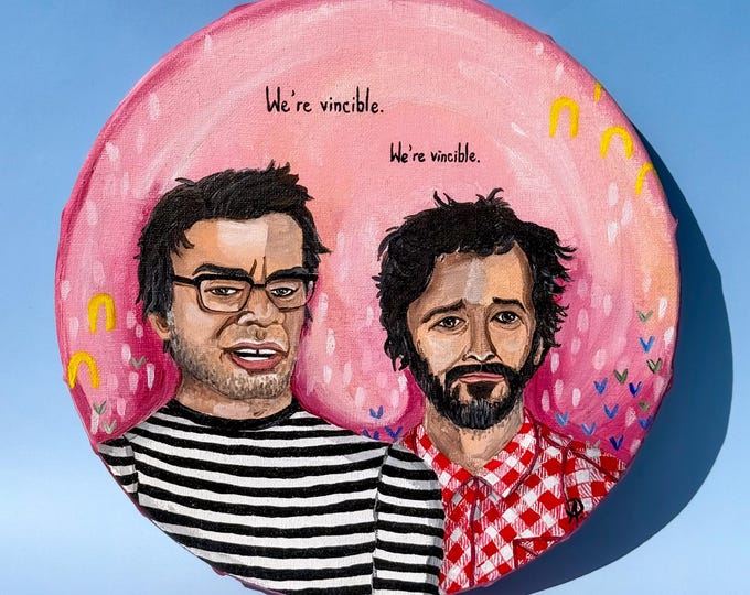 Flight of the Conchords Acrylic Painting, Hurt Feelings, 10" Canvas