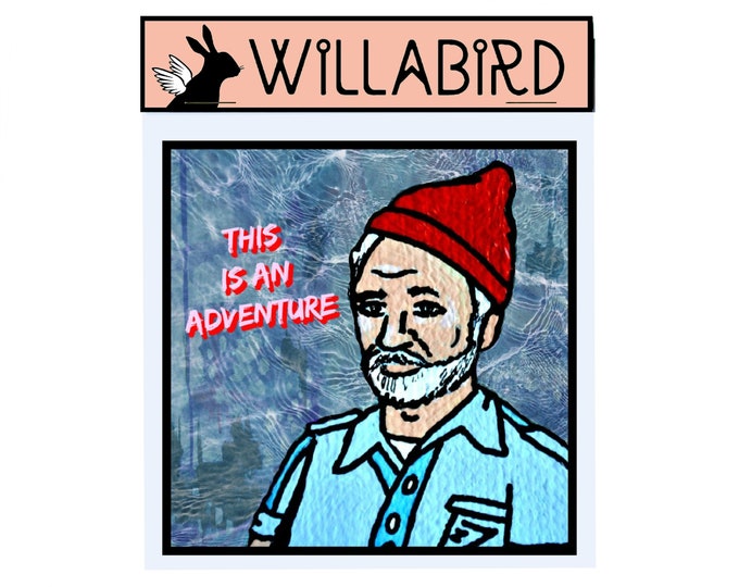 Life Aquatic Magnet by Willabird Designs Artist Amber Petersen. Bill Murray as Wes Anderson's Steve Zissou, this is an adventure