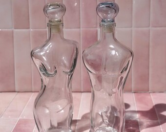Vintage Kefla Nude Figure Bottles, made in West Germany, found by Willabird Designs Vintage Finds