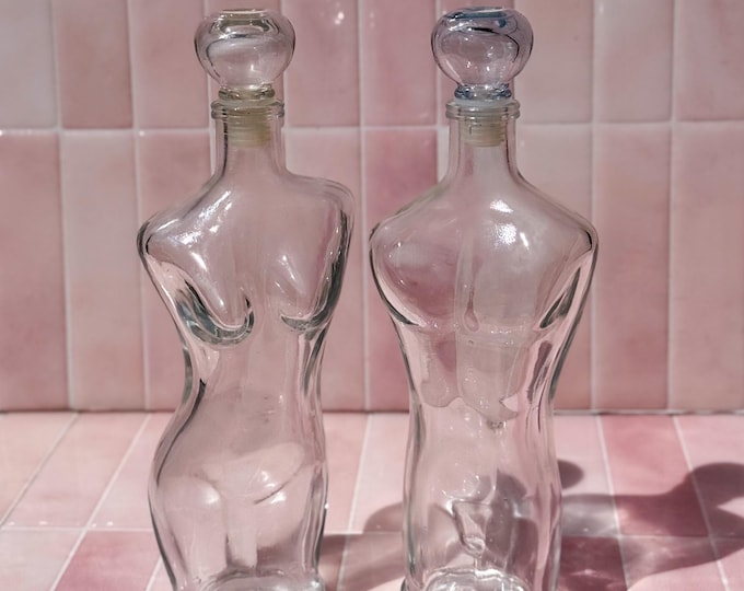 Vintage Kefla Nude Figure Bottles, made in West Germany, found by Willabird Designs Vintage Finds