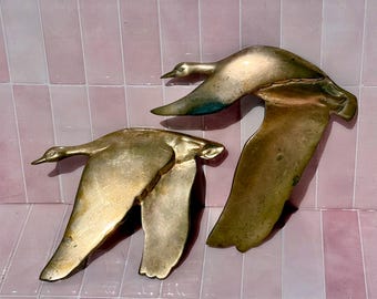 Mid Century Brass Geese found by Willabird Designs Vintage Finds