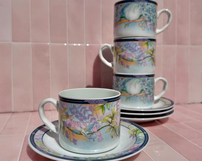 Vintage Royal Porcelain Arcadia Tea Cup Set found by Willabird Designs Vintage Finds