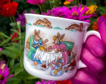 Vintage Bunnykins Bone China Mugs found by Willabird Designs Vintage Finds