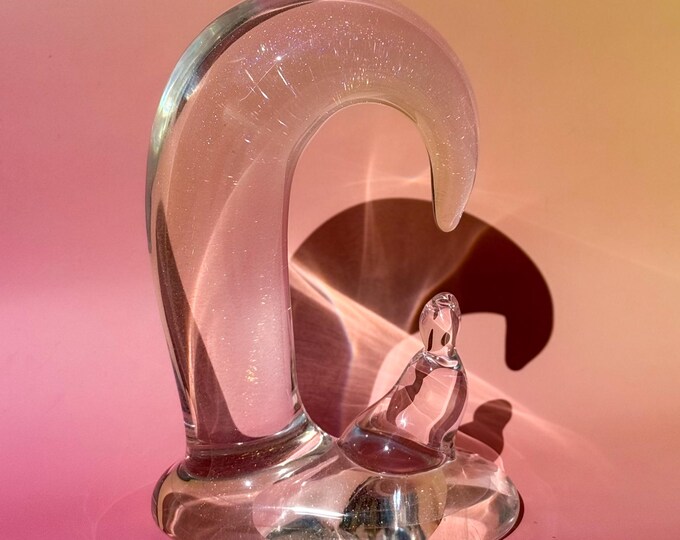 Vintage Rainbow Glass Penguin Sculpture found by Willabird Designs Vintage Finds