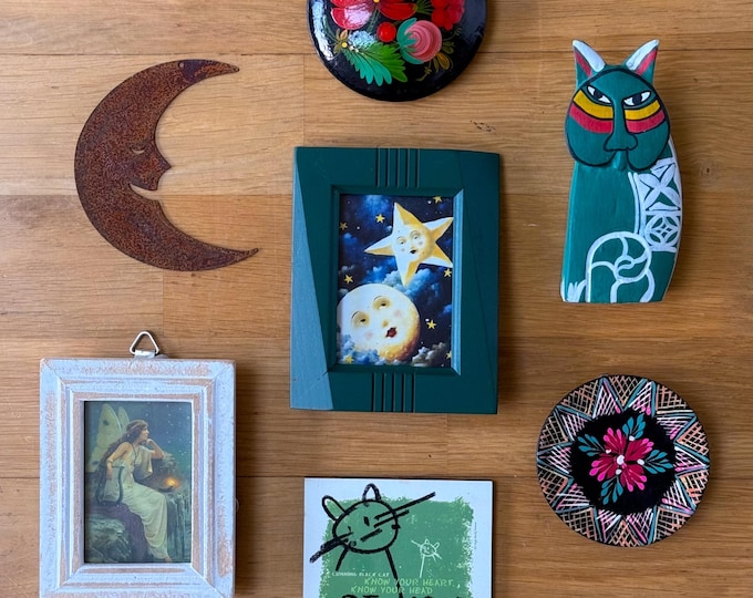 Whimsigoth Gallery Wall Set | Vintage Celestial Decor & Hanging Blueprint