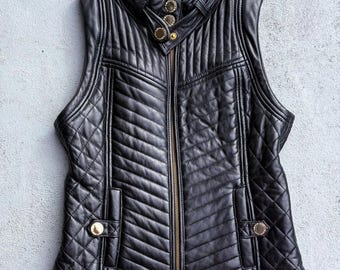 Guess by Marciano XS Leather Vest found by Willabird Designs Vintage Finds