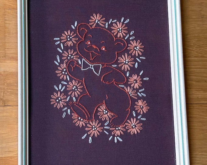 Retro Bear Embroidery found by Willabird Designs Vintage Finds. Grateful Dead bear