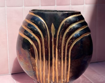 Vintage Art Deco Brass Vase found by Willabird Designs Vintage Finds