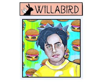Cole Sprouse Jughead Magnet by Willabird Designs Artist Amber Petersen. Riverdale/Archie Comics