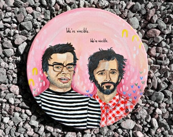 Flight of the Conchords Acrylic Painting, Hurt Feelings, 10" Canvas