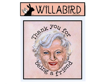 Betty White Magnet by Willabird Designs Artist Amber Petersen