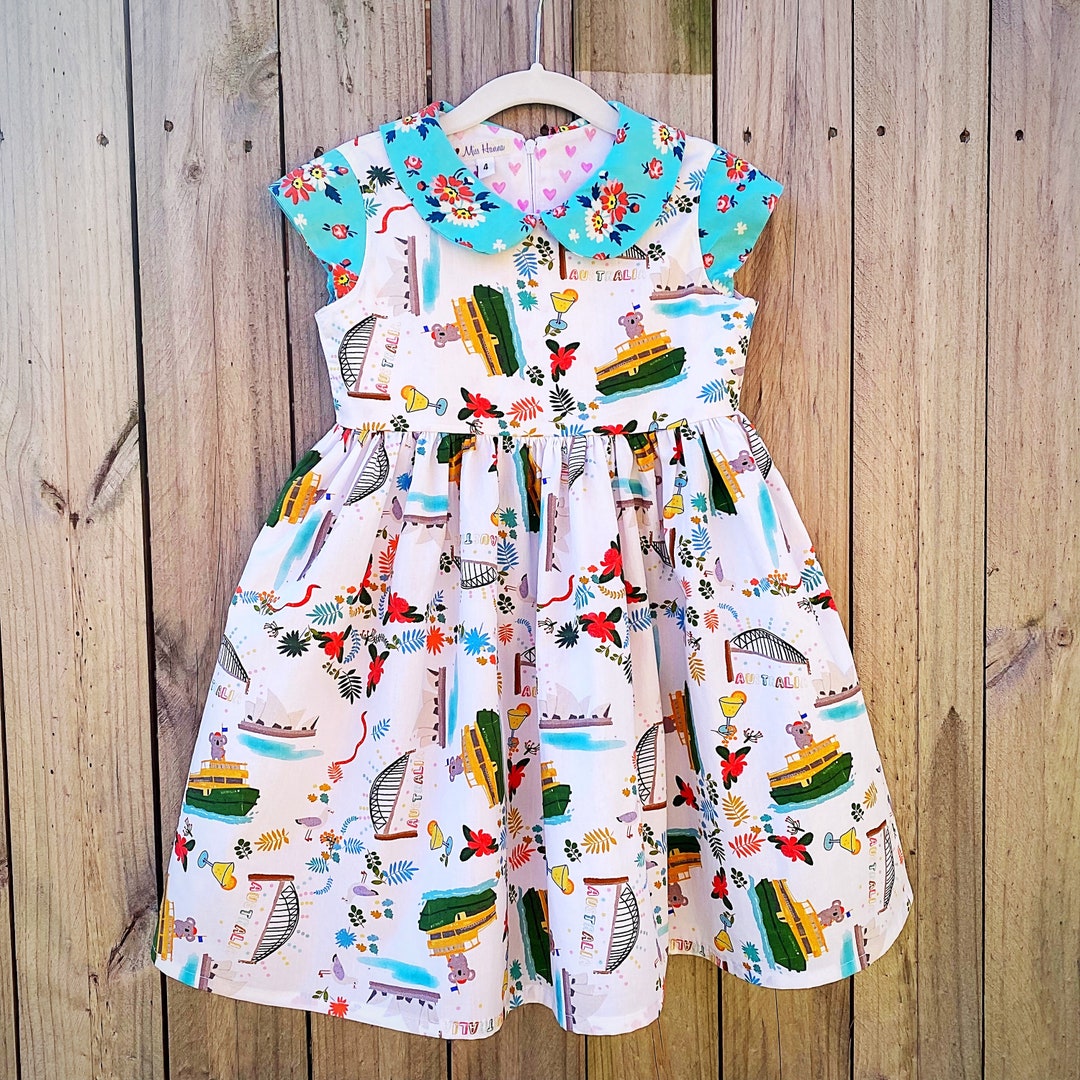 Sydney Australia Dress for 4 Year Old, Sydney Icons Dress, Australian
