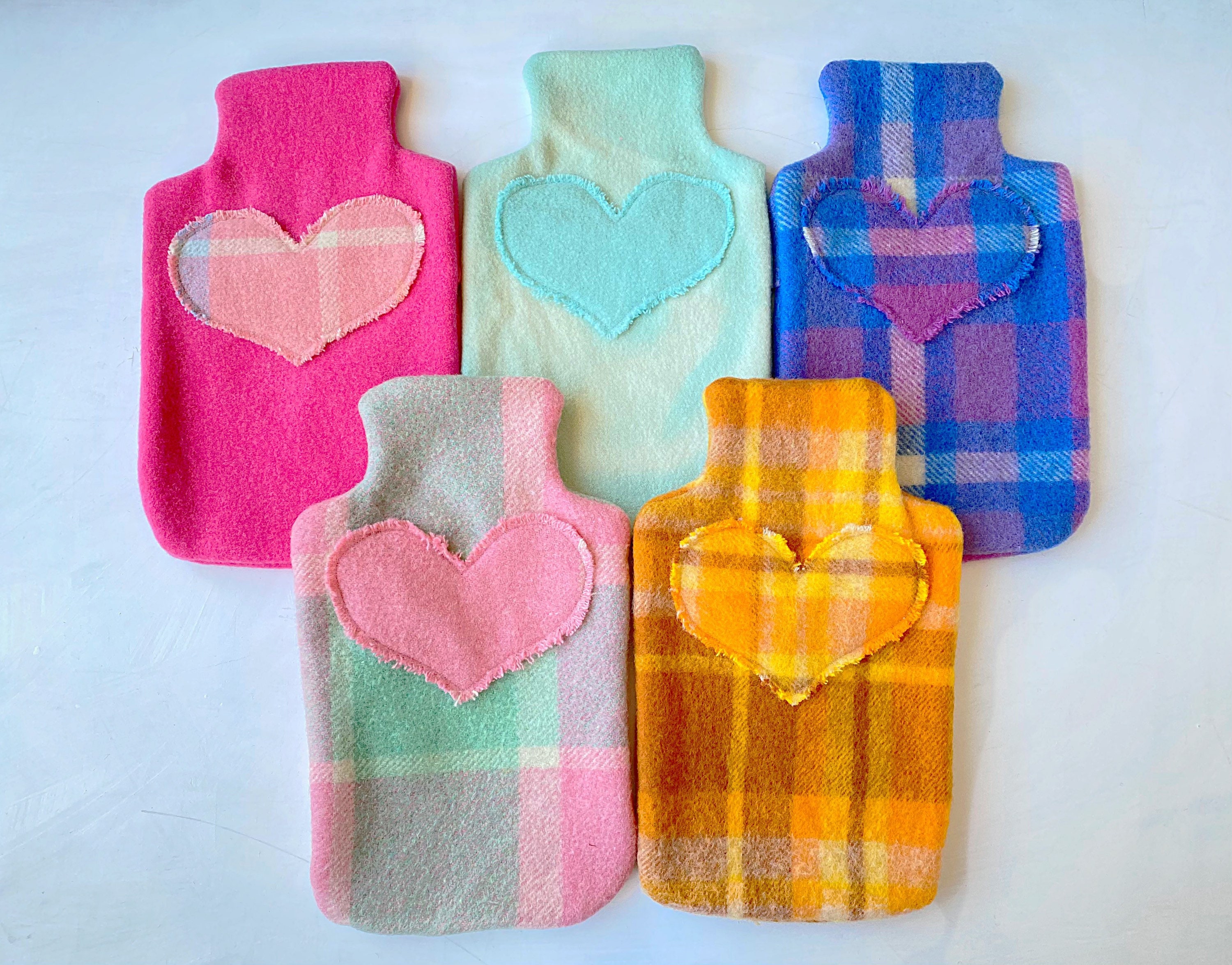 Hot water bottle covers / vintage wool hottie / upcycled wool Etsy