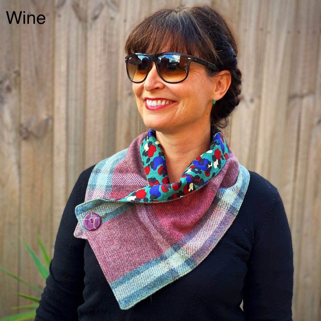 Upcycled Wool Blanket Wrap Scarf Blanket Scarf Neckerchief Etsy