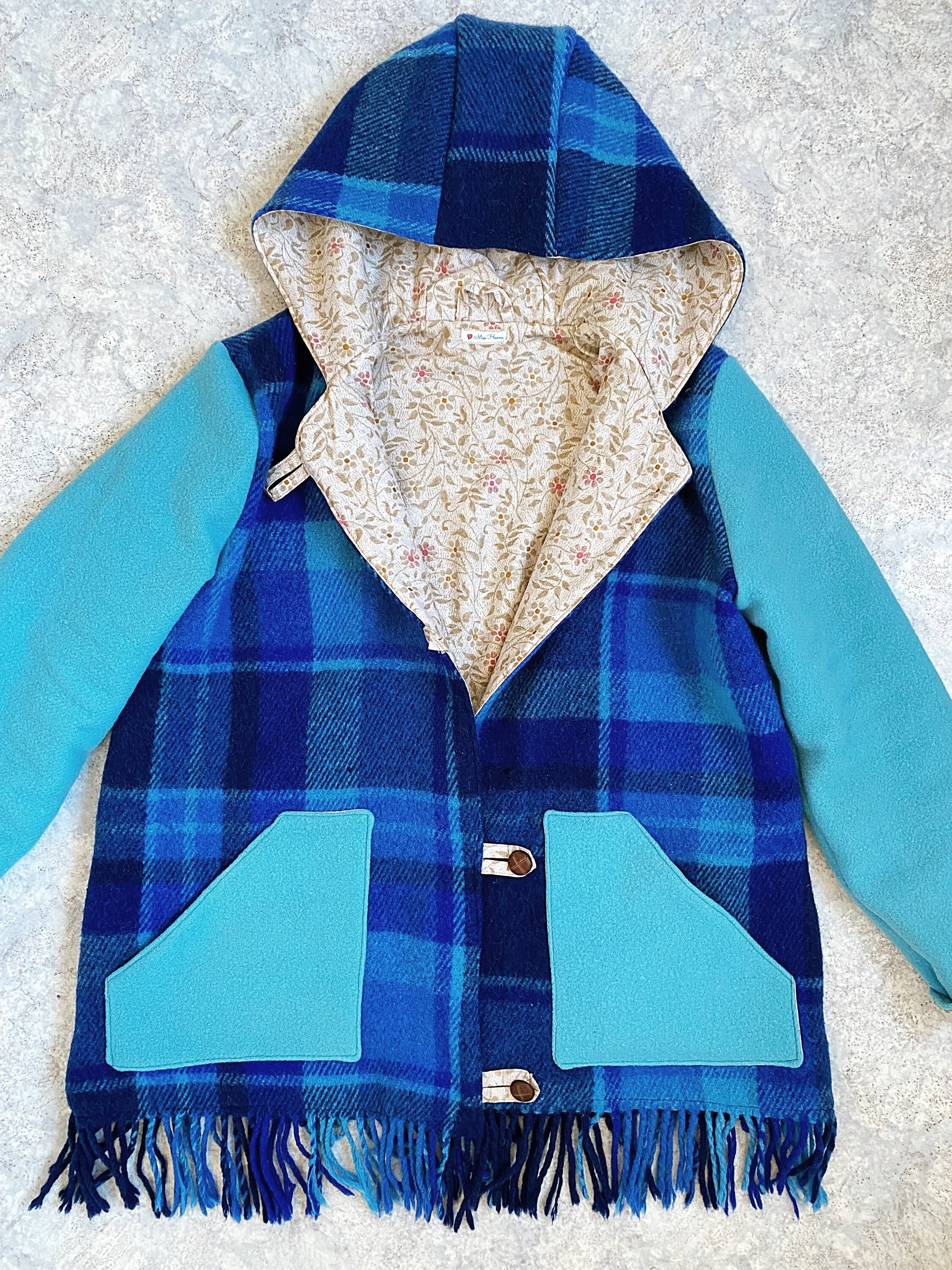 Ladies Vintage Wool Blanket Jacket Size AU12/14 Upcycled Wool Etsy