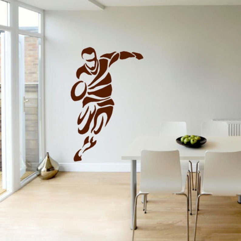 Large Upto 6ft Rugby Player Bedroom Wall Art Mural Transfer Etsy