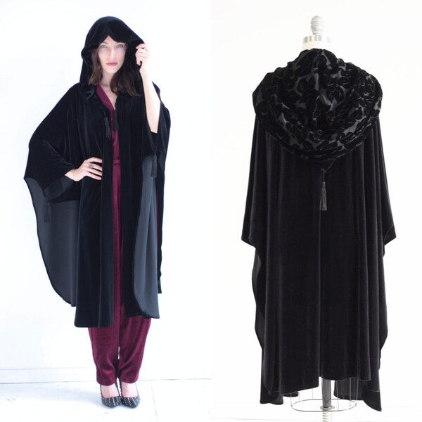 RESERVED for AG- Please do not purchase! 80s Black Velvet Cape