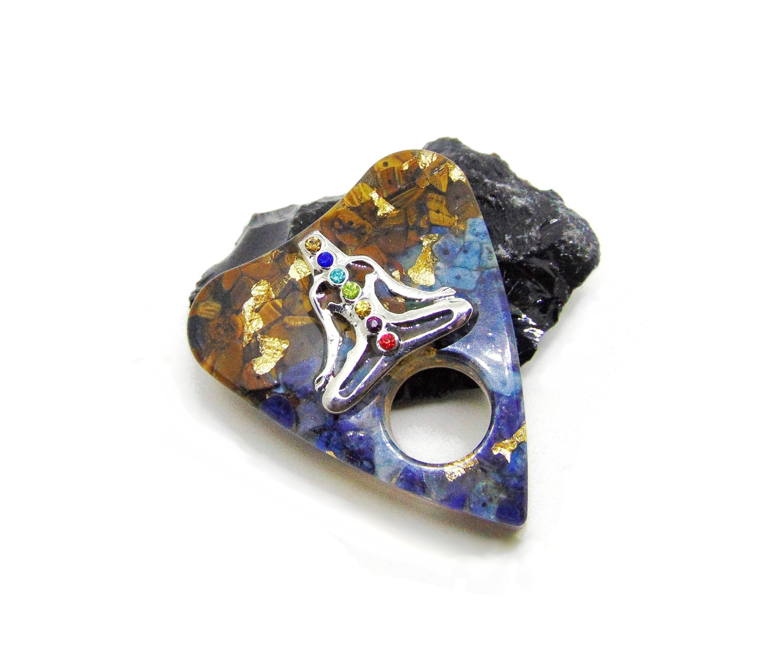 Goutte Ouija Yoga Oeil de Tigre et Sodalite