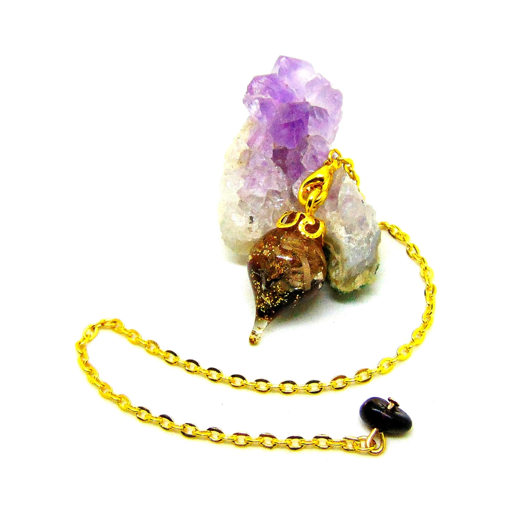 Pendule Radiesthésie Orgone Générateur d'énergie Vitale Oeil de Taureau