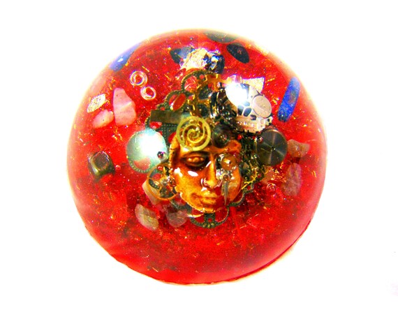 Orgone Energy Half Sphere Orange Steampunk