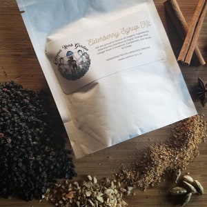 Organic Elderberry Syrup Kit - Makes 20-24 Fluid Ounces