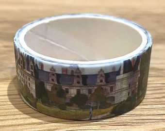 Watercolour Landscape Castle Washi Tape – Multicoloured Dreamy Planner, Journal, Scrapbook Decorative Tape