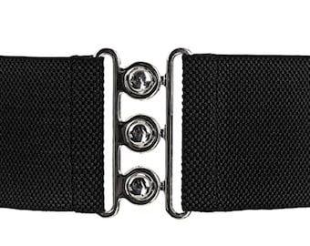 Elastic cinch belt black Medium & Large