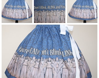 Doctor Who,The Doctor, Dr. Who,  Weeping Angels Skirt for Gals, All Sizes, Plus Size