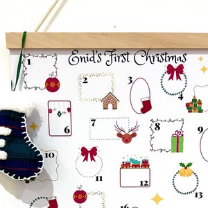 Primer Adviento navideño del bebé - Manualidad DIGITAL personalizada