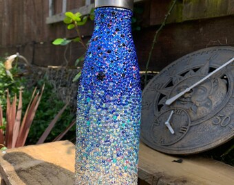 Swarovski Crystal and Rhinestone Bling Tumbler, Bling Water Bottle, Reusable Cup, Bling Bottle.