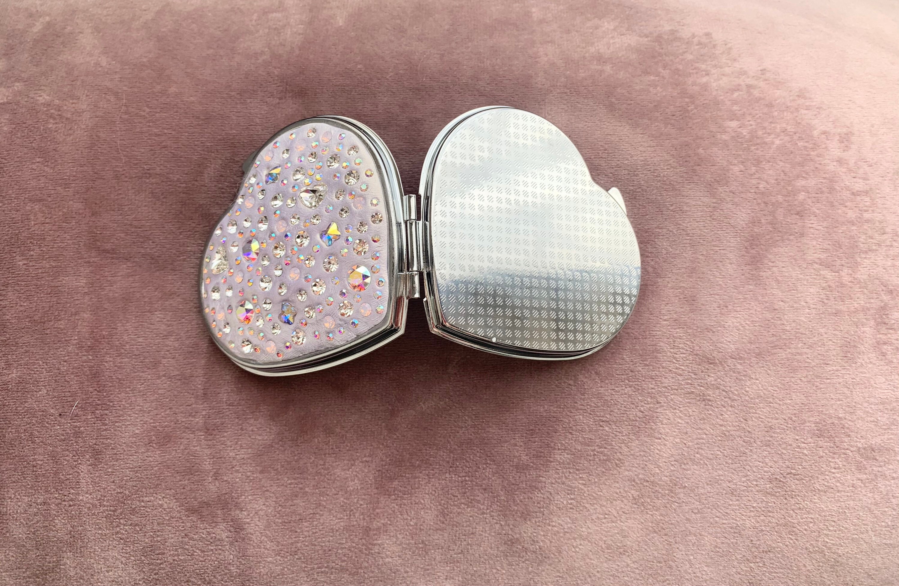 Crystal Compact Mirror Swarovski Mirror Preciosa Mirror Etsy
