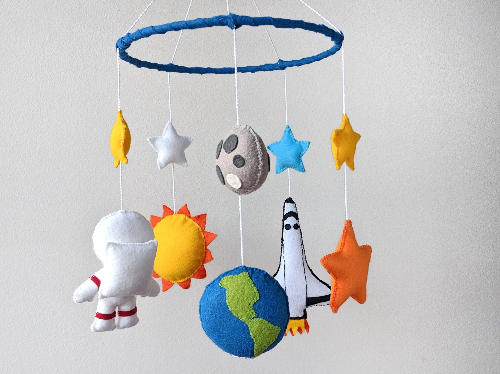 Space baby crib mobile with a NASA astronaut Space Shuttle Etsy