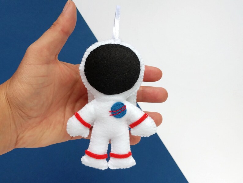 white spacesuit NASA Astronaut felt ornament Christmas tree ornament holiday decoration