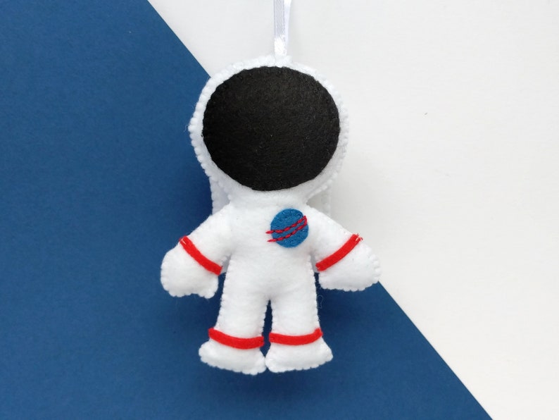white spacesuit NASA Astronaut felt ornament Christmas tree ornament holiday decoration