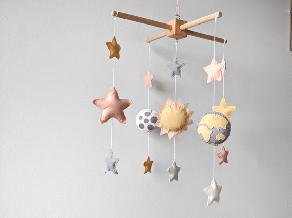 moon and stars crib mobile