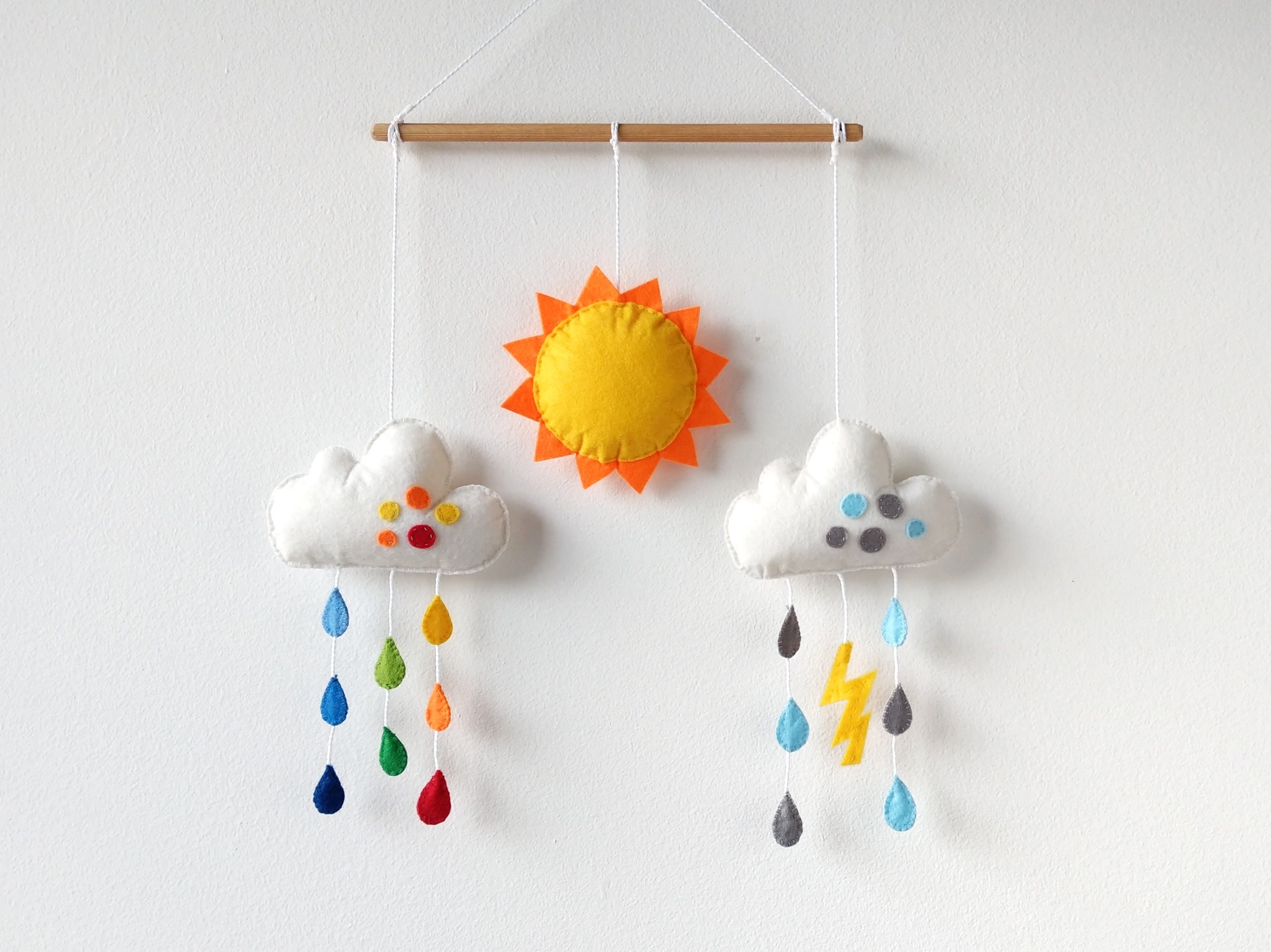 Make Your Own Needle Felt Blue Weather Mobile Craft Kit, Beginner's Needle Felt  Kit Perfect for Children and Adults. Creative Gift Idea 