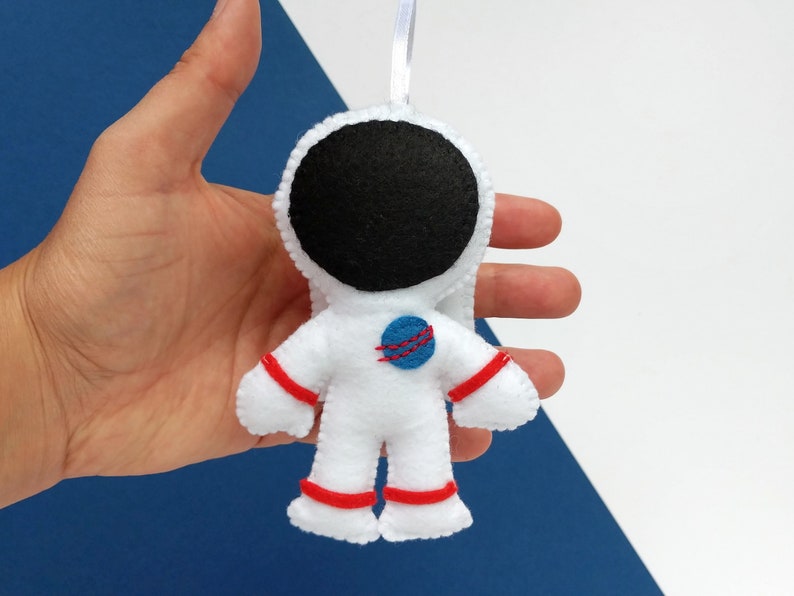 white spacesuit NASA Astronaut felt ornament Christmas tree ornament holiday decoration