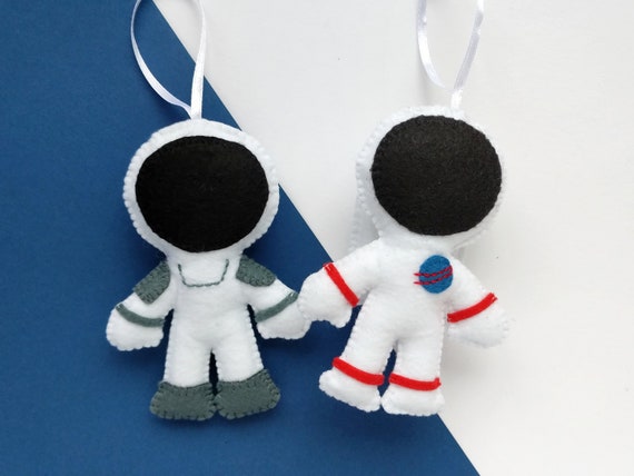 white spacesuit NASA Astronaut felt ornament Christmas tree ornament holiday decoration