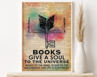 The Benefits Of Reading Books Poster Poster Vintage Wall Art Decor Metal Sign Poster 20 x 30 cm