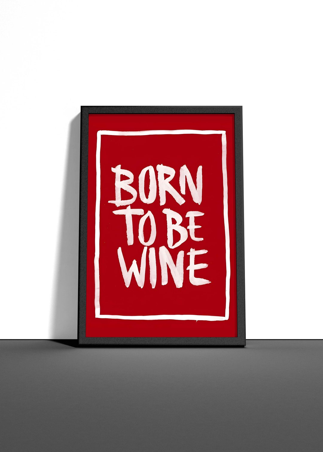 Born to Be Wine Art Vintage Poster Cocktail Decor Wall Art Etsy