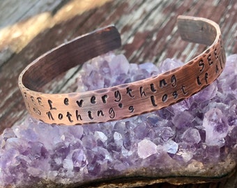 Goose the band inspired Western Sun lyric copper cuff